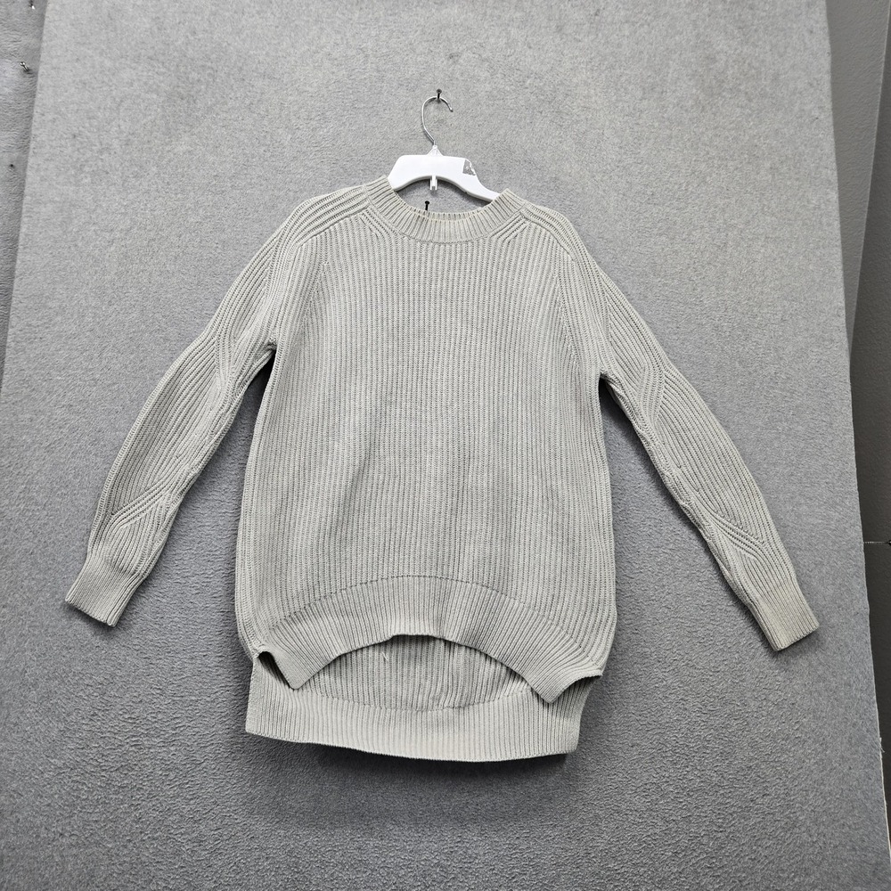 Allsaints Women Sweater MEDIUM Gray Quinta Cotton Jumper